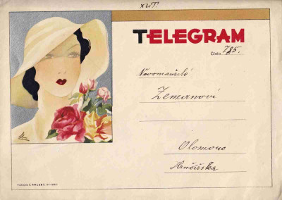 Telegram - Tiskopis č.777 Lx 8 č. (IV. - 1937)