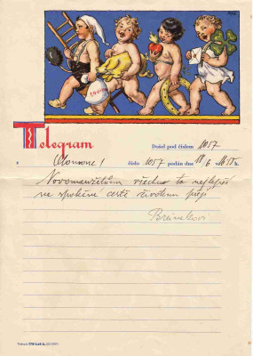 Blanket telegramu - Tiskopis č.770 Lx 5 č. (III. - 1937) 