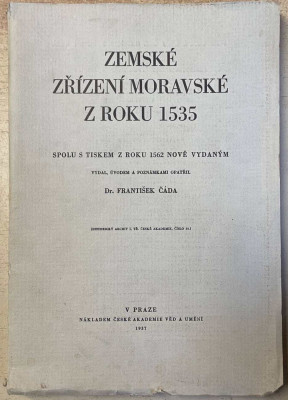 Zemské zřízení Moravské z roku 1535