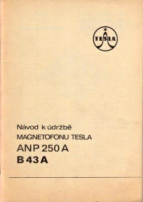 Návod k údržbě magnetofonu Tesla ANP 250 A 