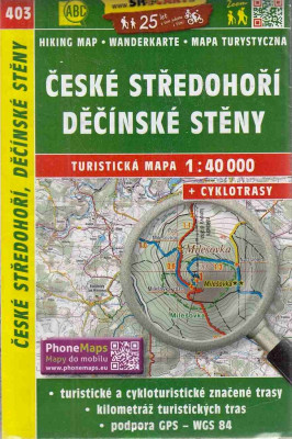 Turistická mapa 1:40 000 + cyklotrasy České středohoří, Děčínské stěny 
