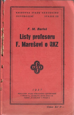 Listy profesoru F. Marešovi o RKZ