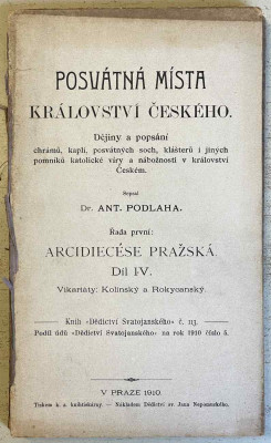 Posvátná místa království českého, Arcidiecese pražská díl IV. Vikariáty: Kolínský a Rokycanský