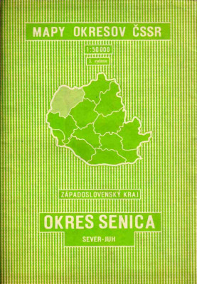 Mapy okresov ČSSR 1:50 000 Západoslovenský kraj - Okres Senica