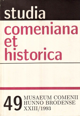 Studia Comeniana et historica 49
