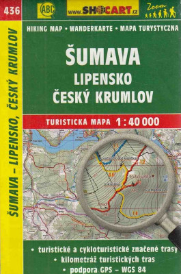Turistická mapa 1:40 000 Šumava, Lipensko, Český Krumlov