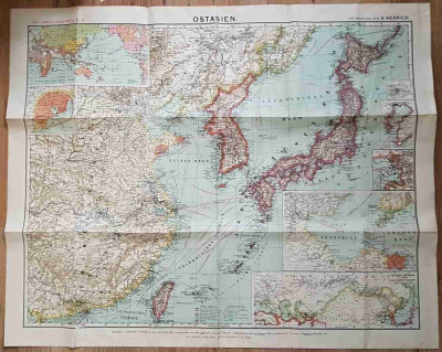 Mapa: Carl Flemmings generalkarten No. 45 - Ostasien