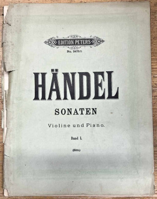 Händel Sonaten Violine und Piano Band I.
