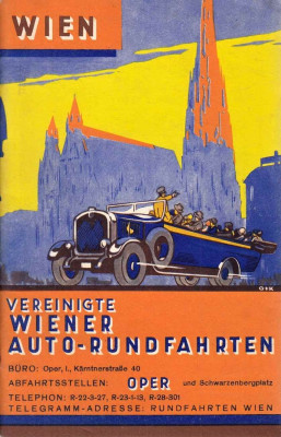 Programm der Vereinigten Wiener Auto-Rundfahrten Wohlgemuth, Domjan & Bäuml