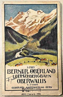 J. Frey Berner Oberland LoetschbergBahn Oberwallis 1:75000